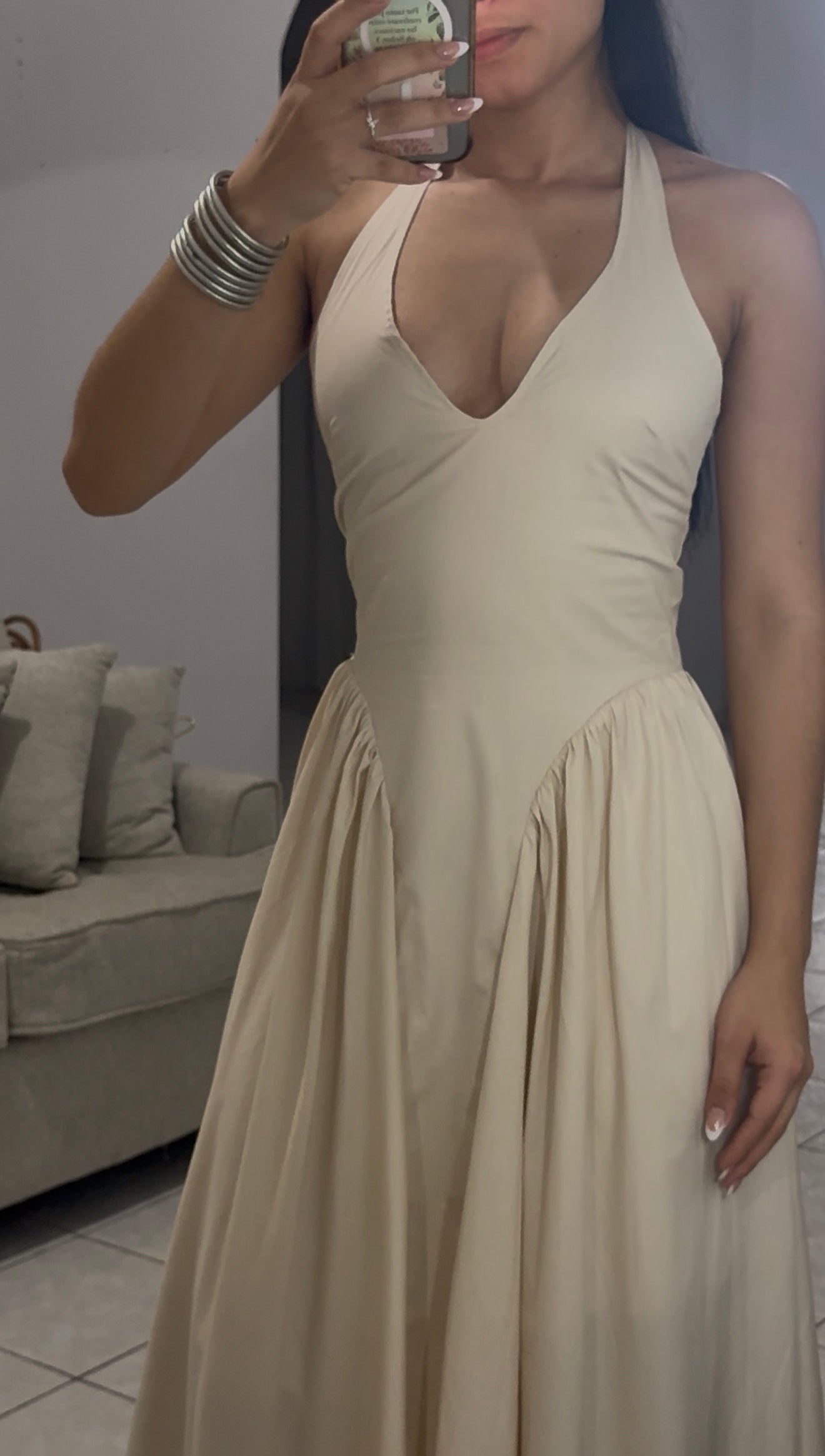 Traje Midi Beige